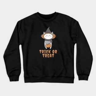Cat Trick or Treat Crewneck Sweatshirt
